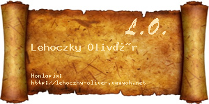 Lehoczky Olivér névjegykártya