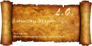 Lehoczky Olivér névjegykártya